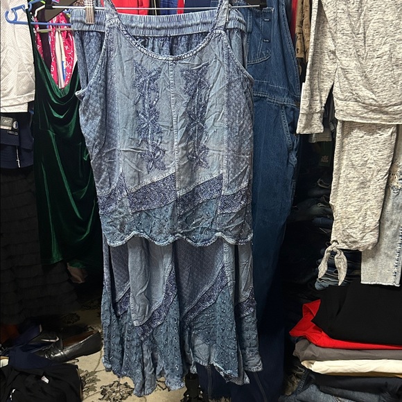 Magic Dresses & Skirts - Vintage Magic Blue Women's Top & Skirt Set